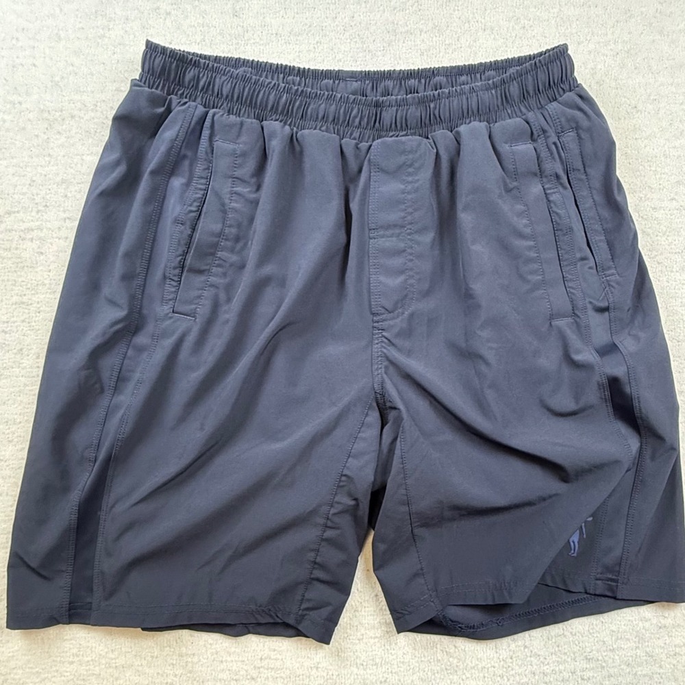 Vuori Kore Short Navy Blue Athletic Lined Gym Training Shorts Mens XL